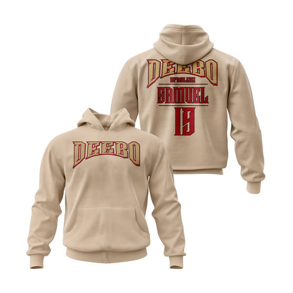 SAN FRANCISCO 49ERS DEEBO SAMUEL #19 DK SS PO HOODIE (BLACK/RED)